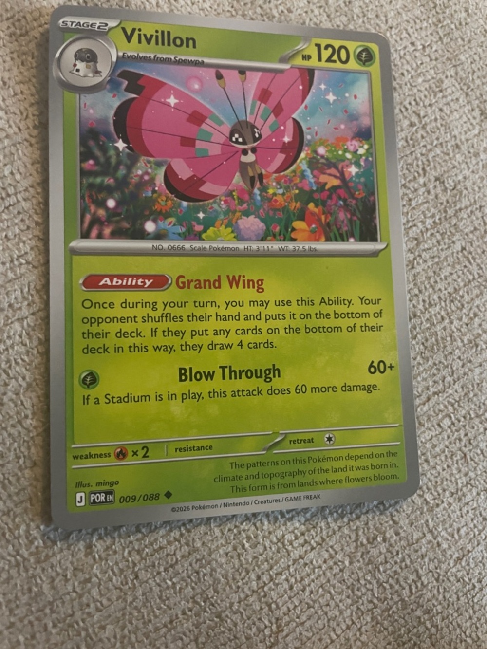 Vivillon Pokémon Card